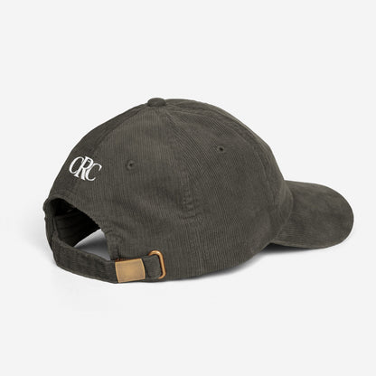 STUDIO "HALLMARK" CORDUROY HAT - OLIVE/WHITE
