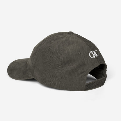 STUDIO "HALLMARK" CORDUROY HAT - OLIVE/WHITE