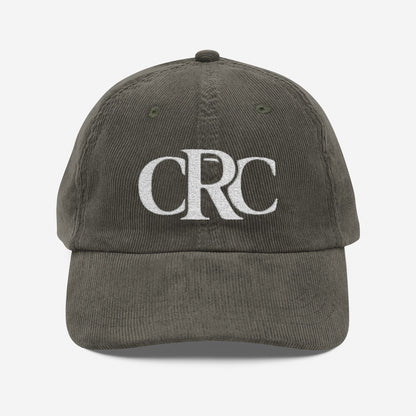 STUDIO "HALLMARK" CORDUROY HAT - OLIVE/WHITE