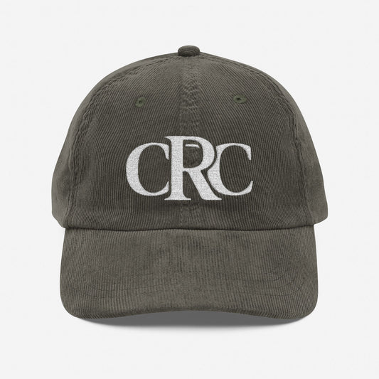 STUDIO "HALLMARK" CORDUROY HAT - OLIVE/WHITE