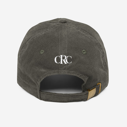 STUDIO "HALLMARK" CORDUROY HAT - OLIVE/WHITE
