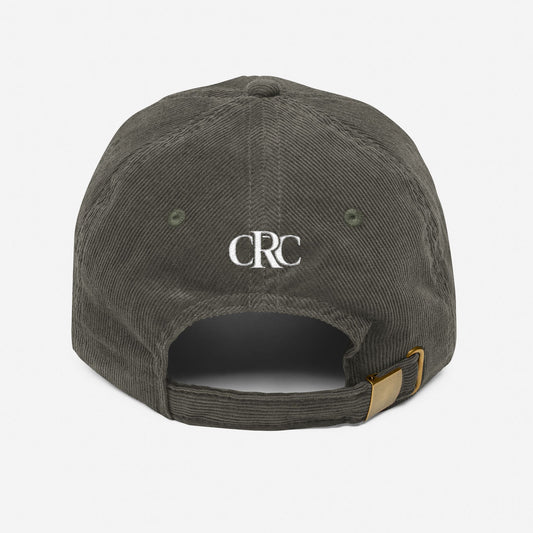 STUDIO "HALLMARK" CORDUROY HAT - OLIVE/WHITE
